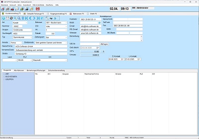 Kundenverwaltung in unserer Autohandel Software oder Warenwirtschaftssystem für Autohändler